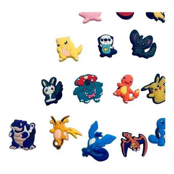 NEW Pokémon Pikachu SHOE CHARMS 30pc for Croc Shoes Zip Bags Dragons Dinosaurs + - Picture 2 of 8